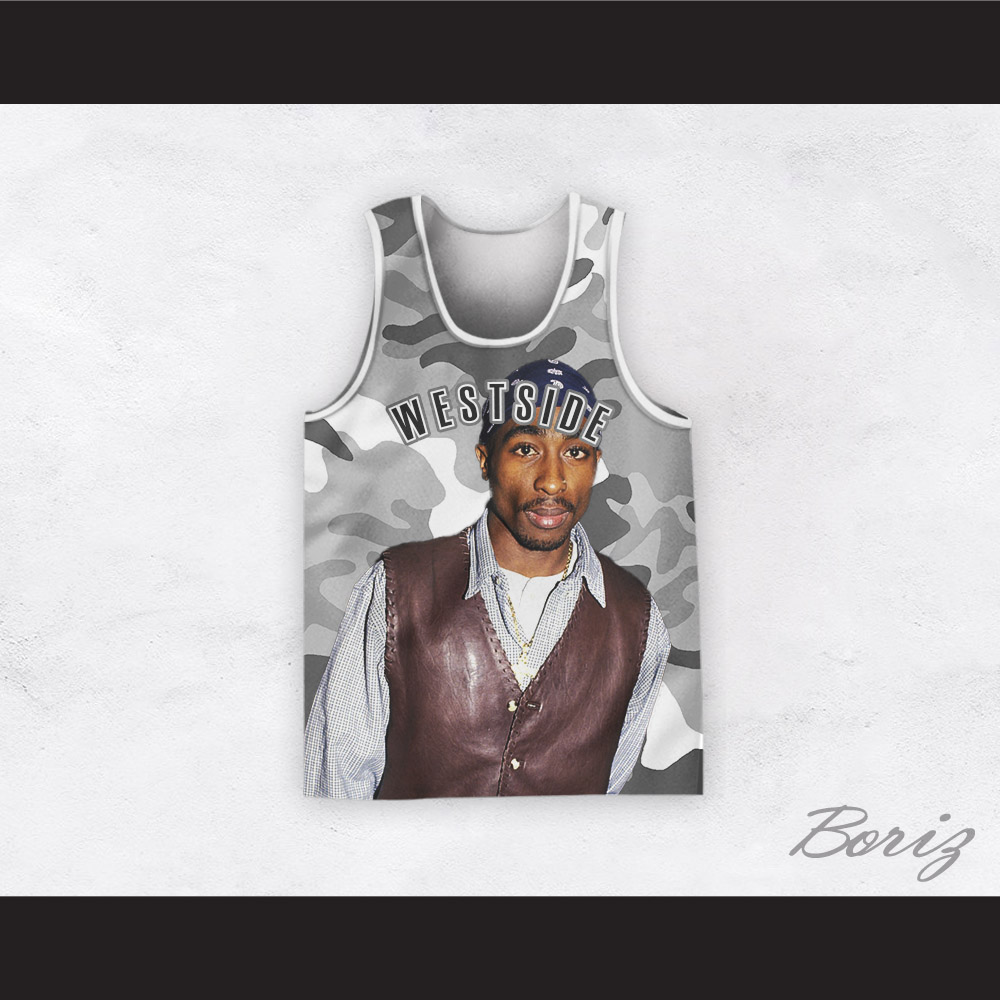 Tupac Shakur 1 Westside Camouflage Basketball Jersey Design 2 — BORIZ